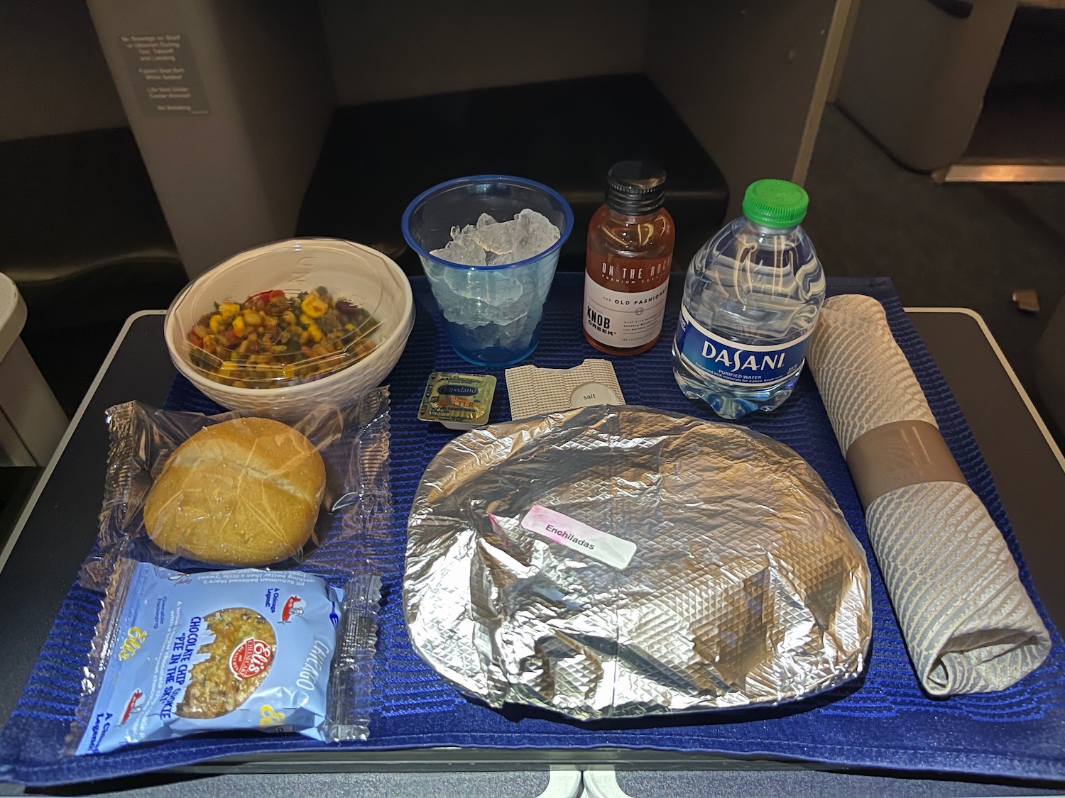 a table with food and drinks on it