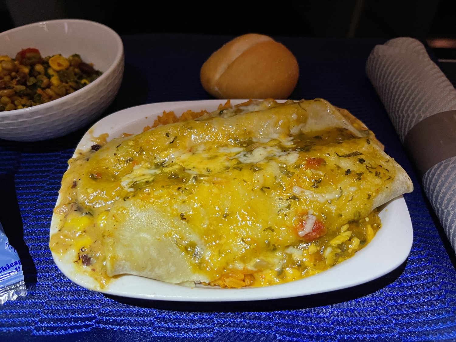 a plate of food on a table