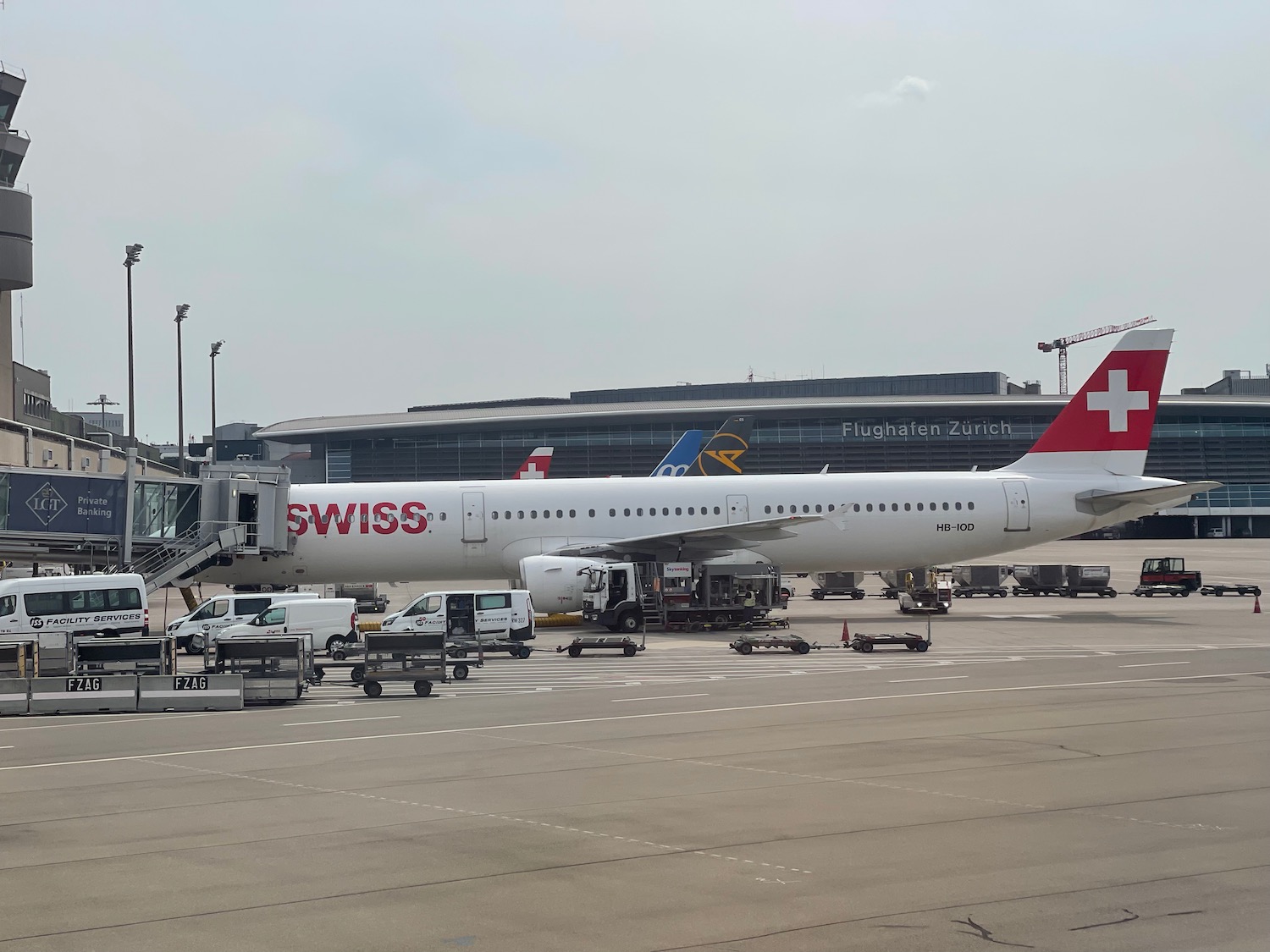 a plane parked at an airport