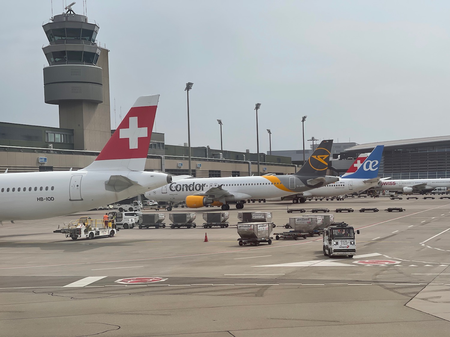 airplanes parked at an airport