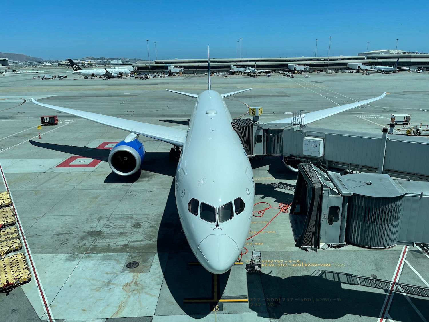 an airplane at an airport