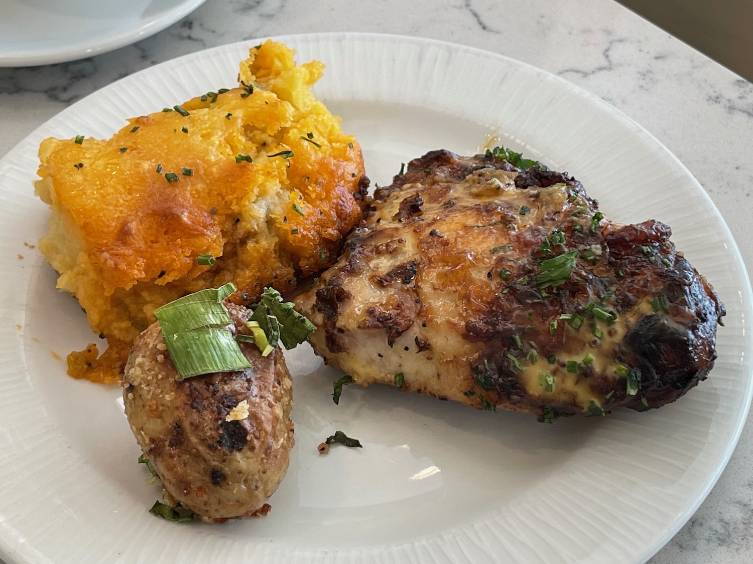 a plate of food on a table