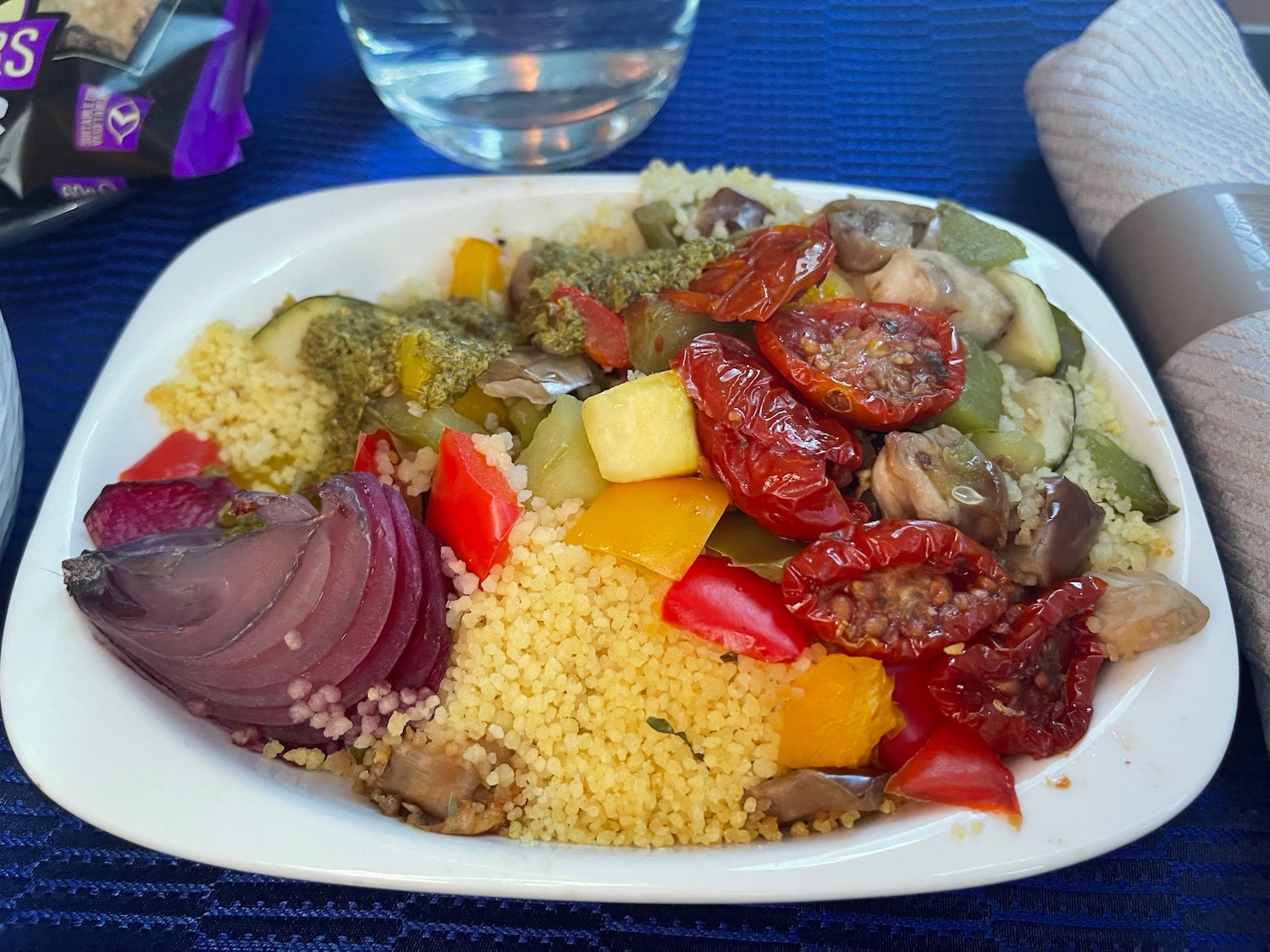 a plate of food on a table