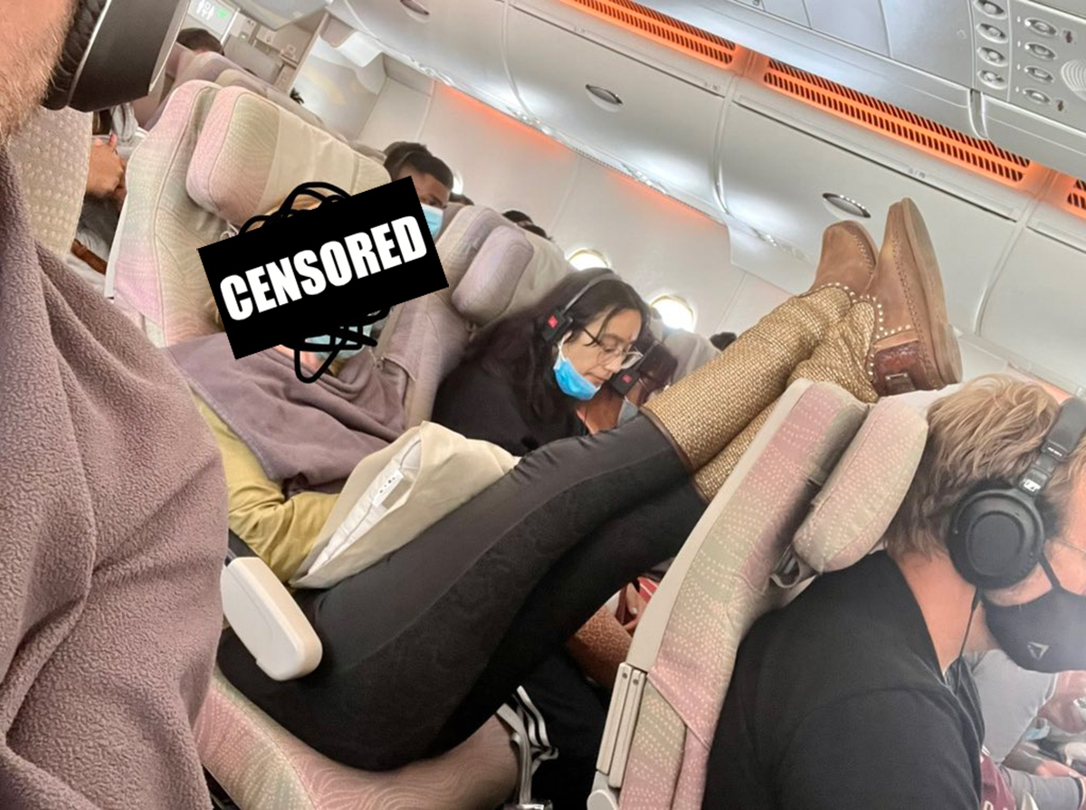 a group of people on an airplane