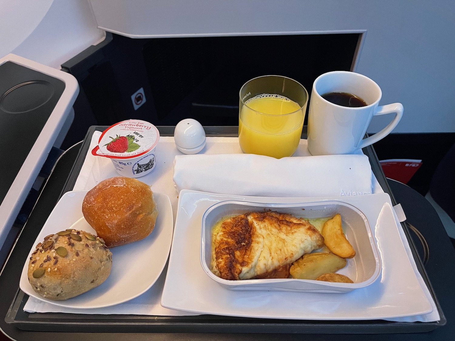 a tray of food and drinks on a tray