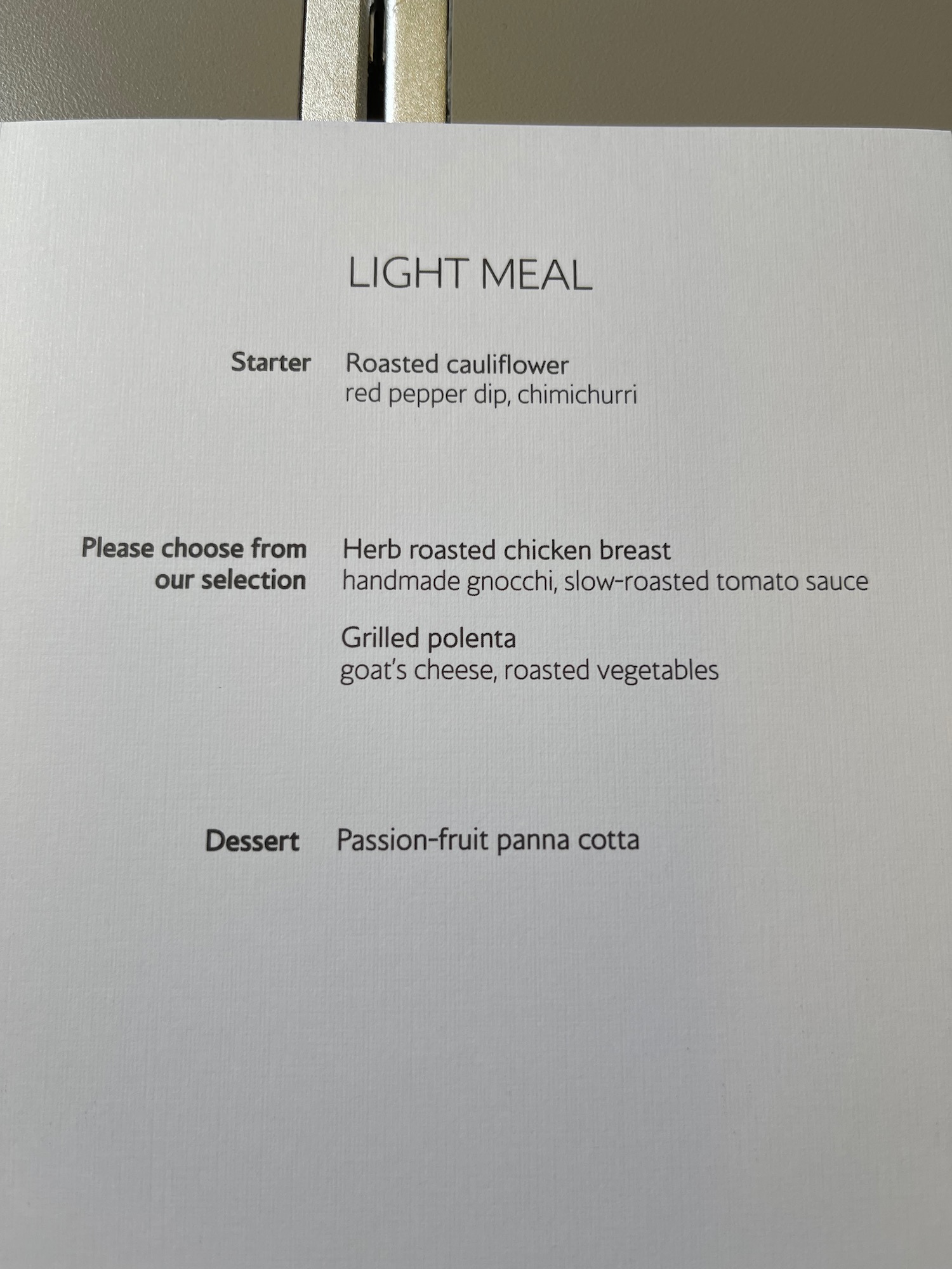 a menu of a restaurant