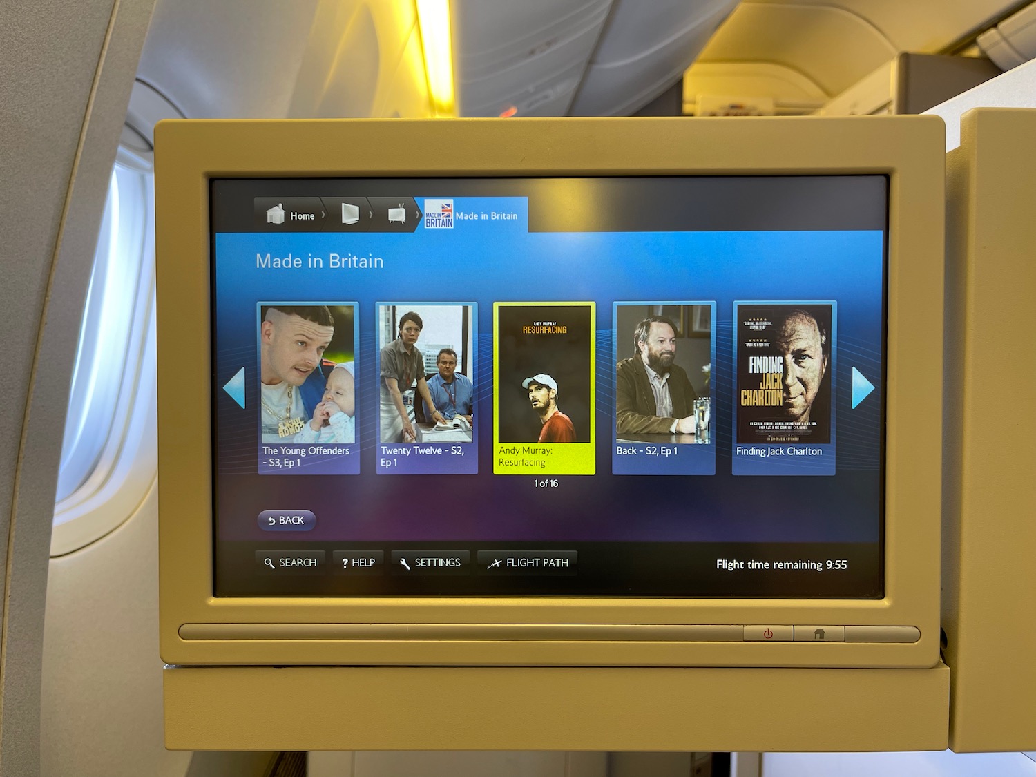 a screen on a plane