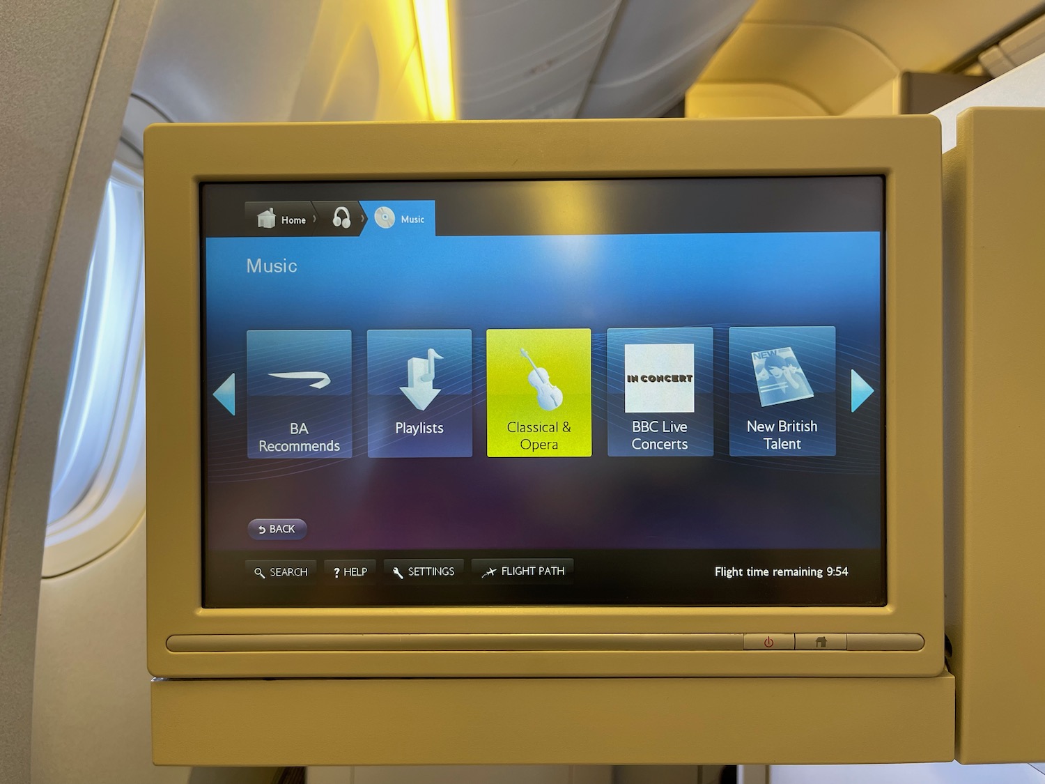 a screen on a plane