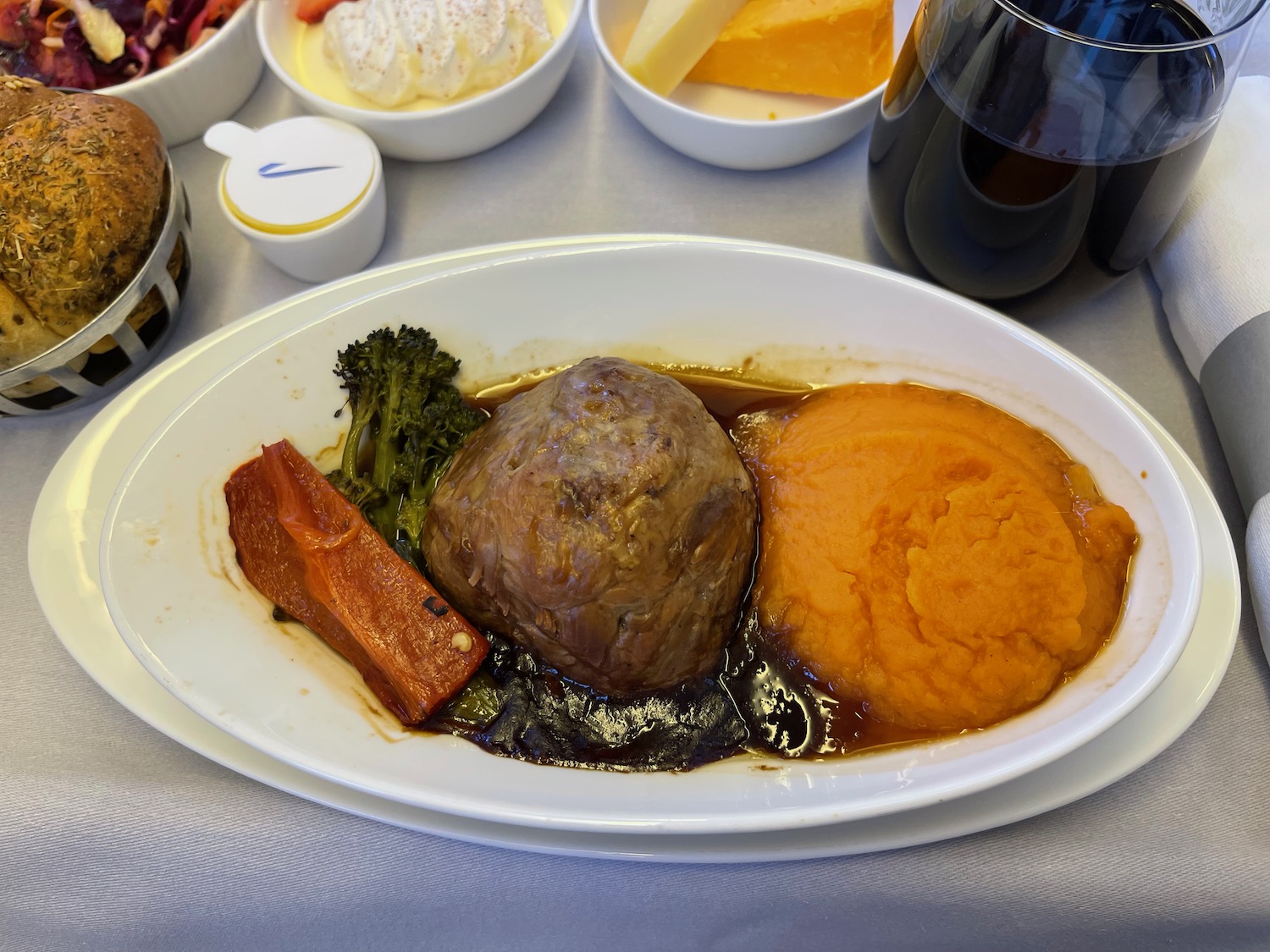 a plate of food on a table