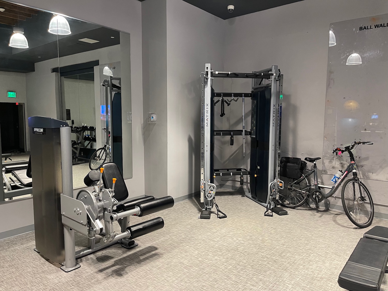 a gym with exercise equipment