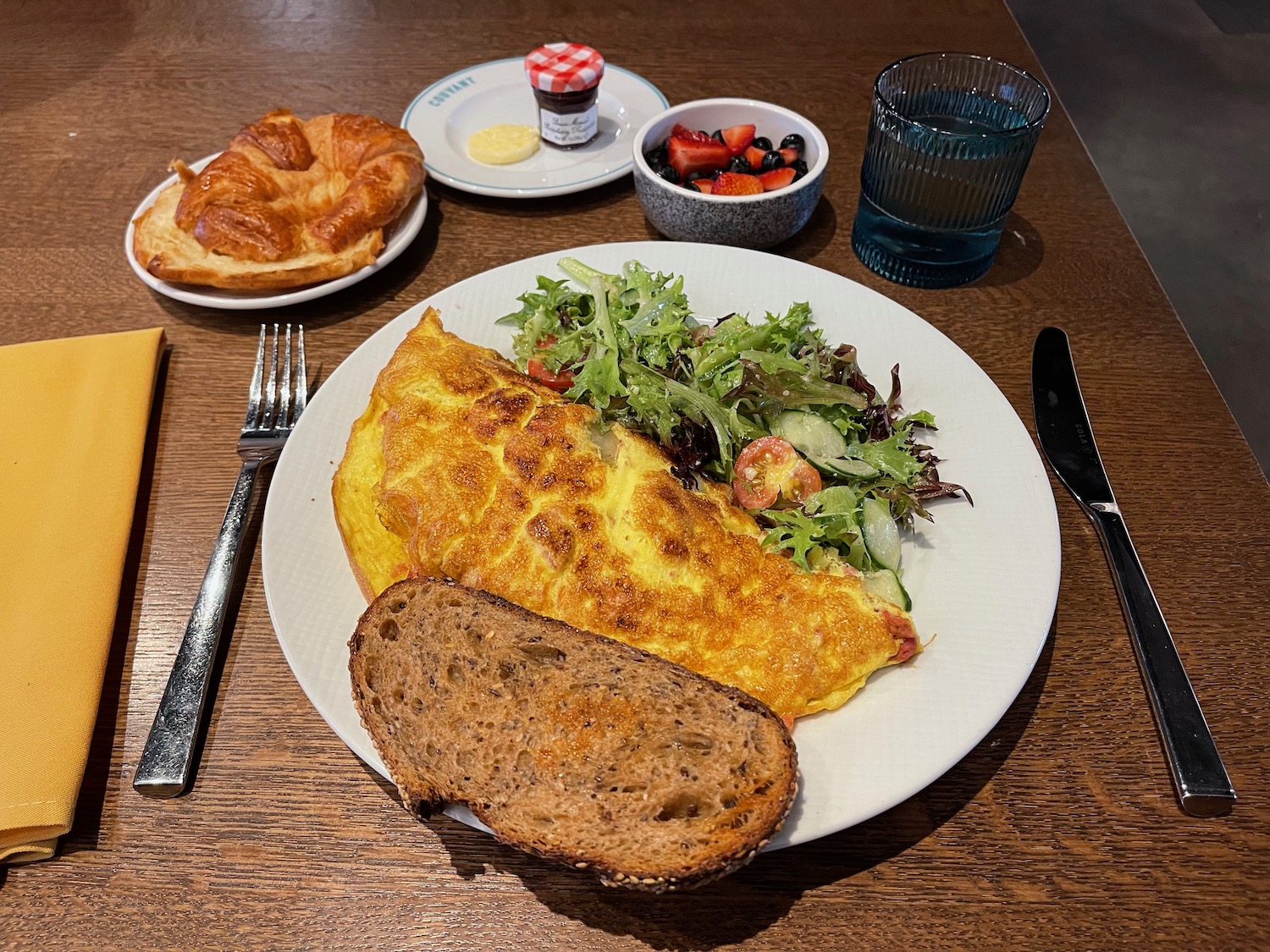 a plate of food on a table