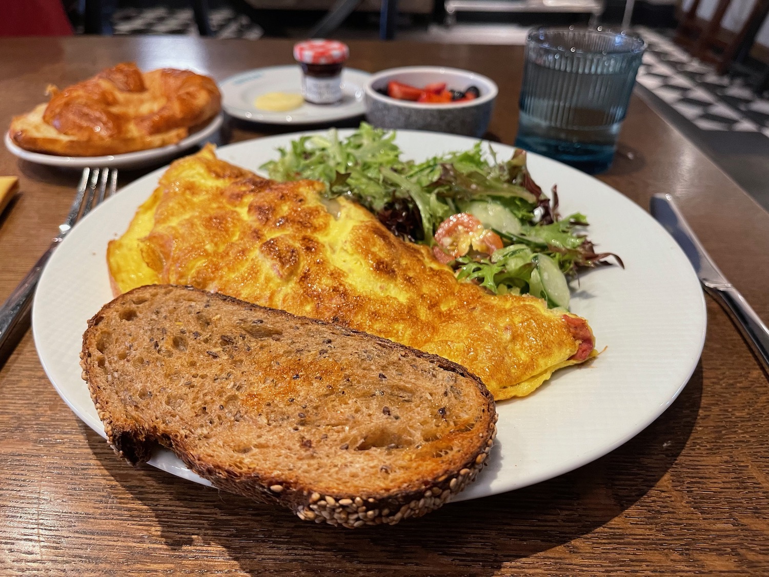 a plate of food on a table