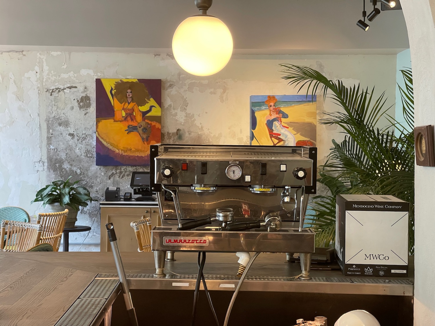 a coffee machine on a counter