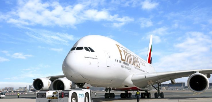 a large airplane on a runway