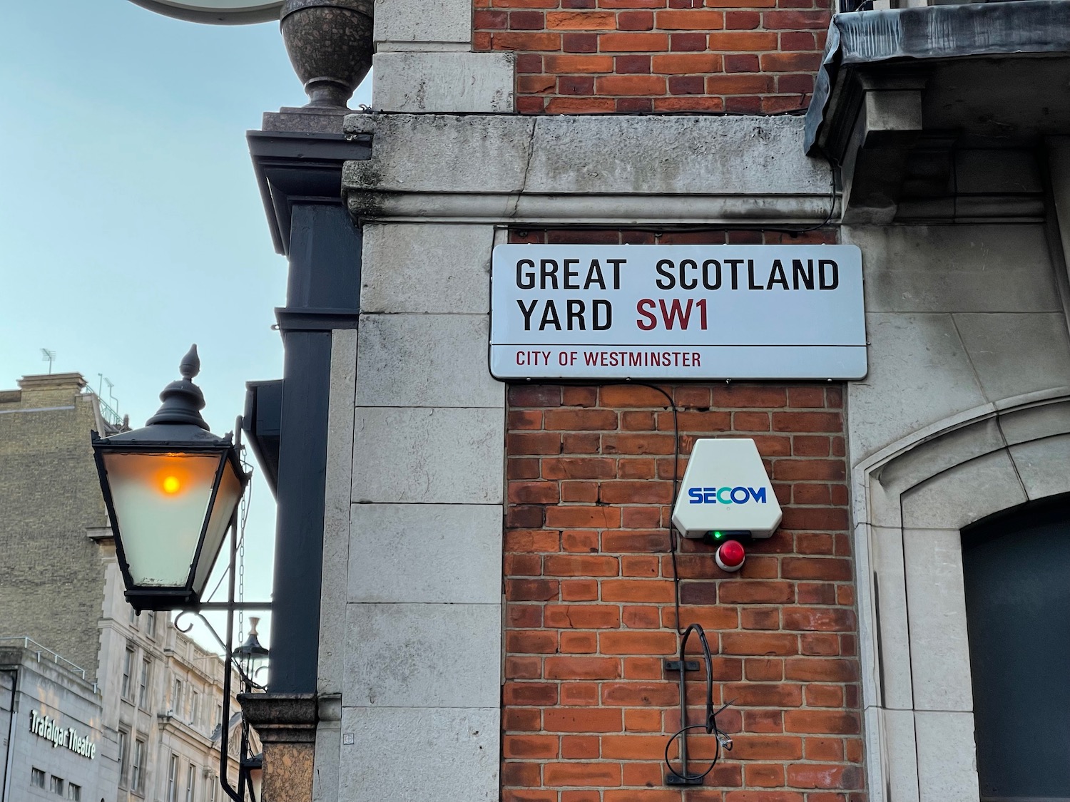 a sign on a brick building