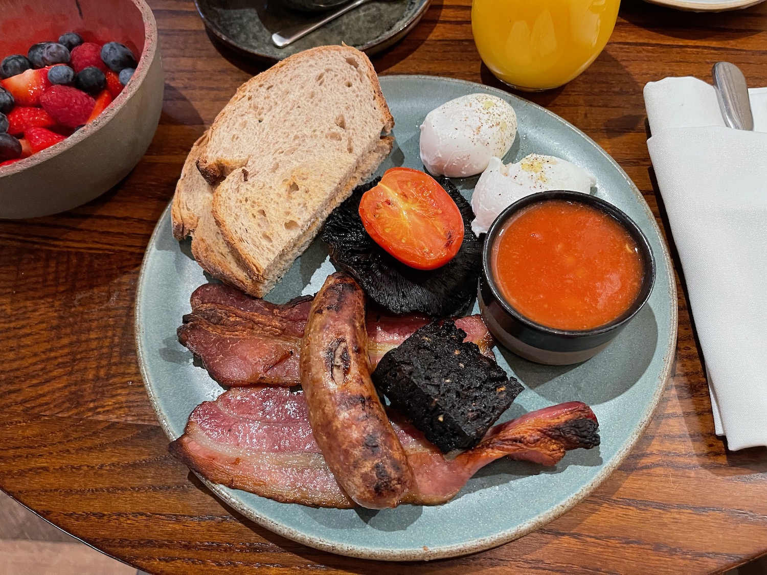 a plate of food on a table