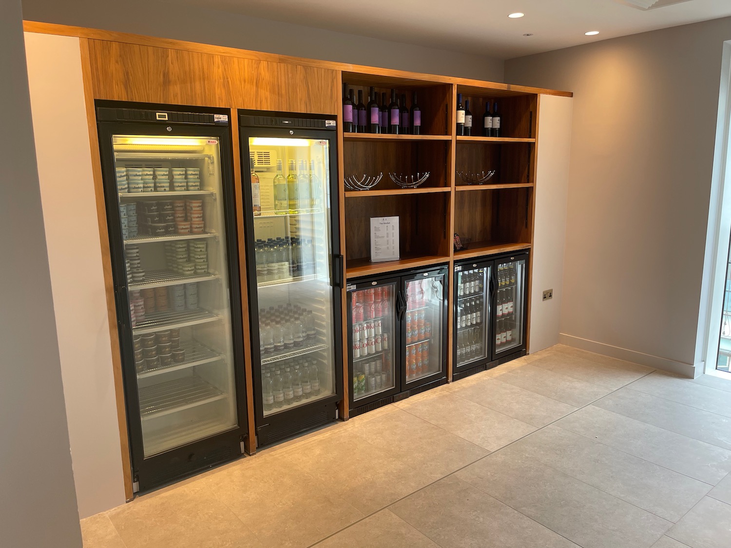a fridge with drinks in it