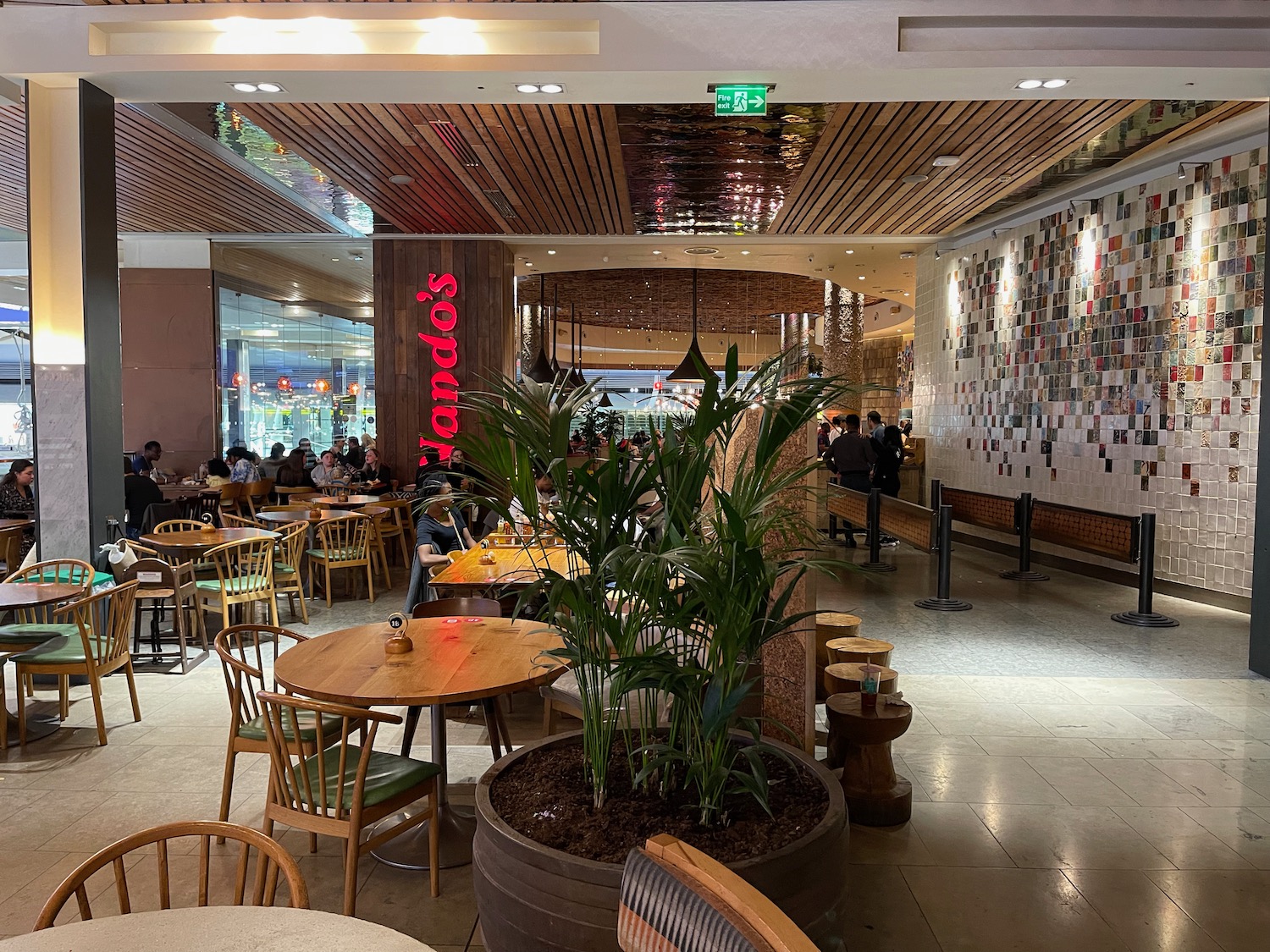 a restaurant with tables and chairs