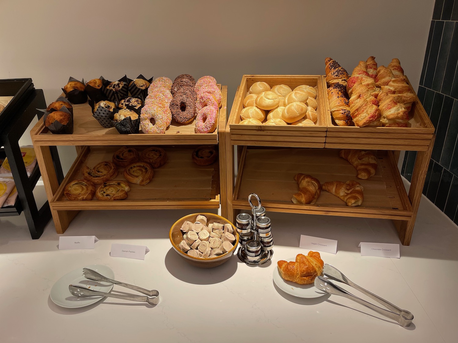 a trays of pastries and pastries on a table