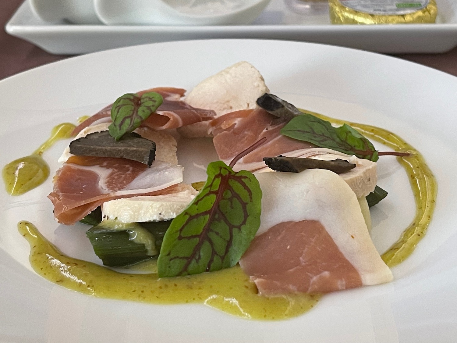 a plate of food on a table