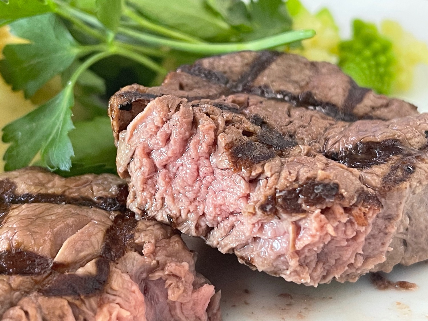 a piece of steak on a plate