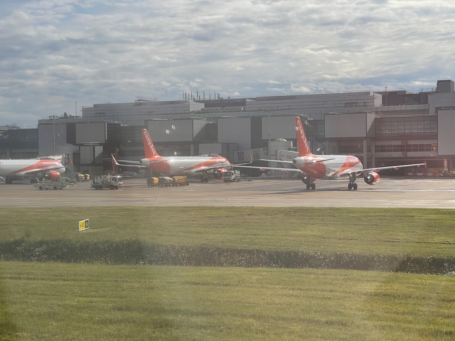 airplanes parked at an airport