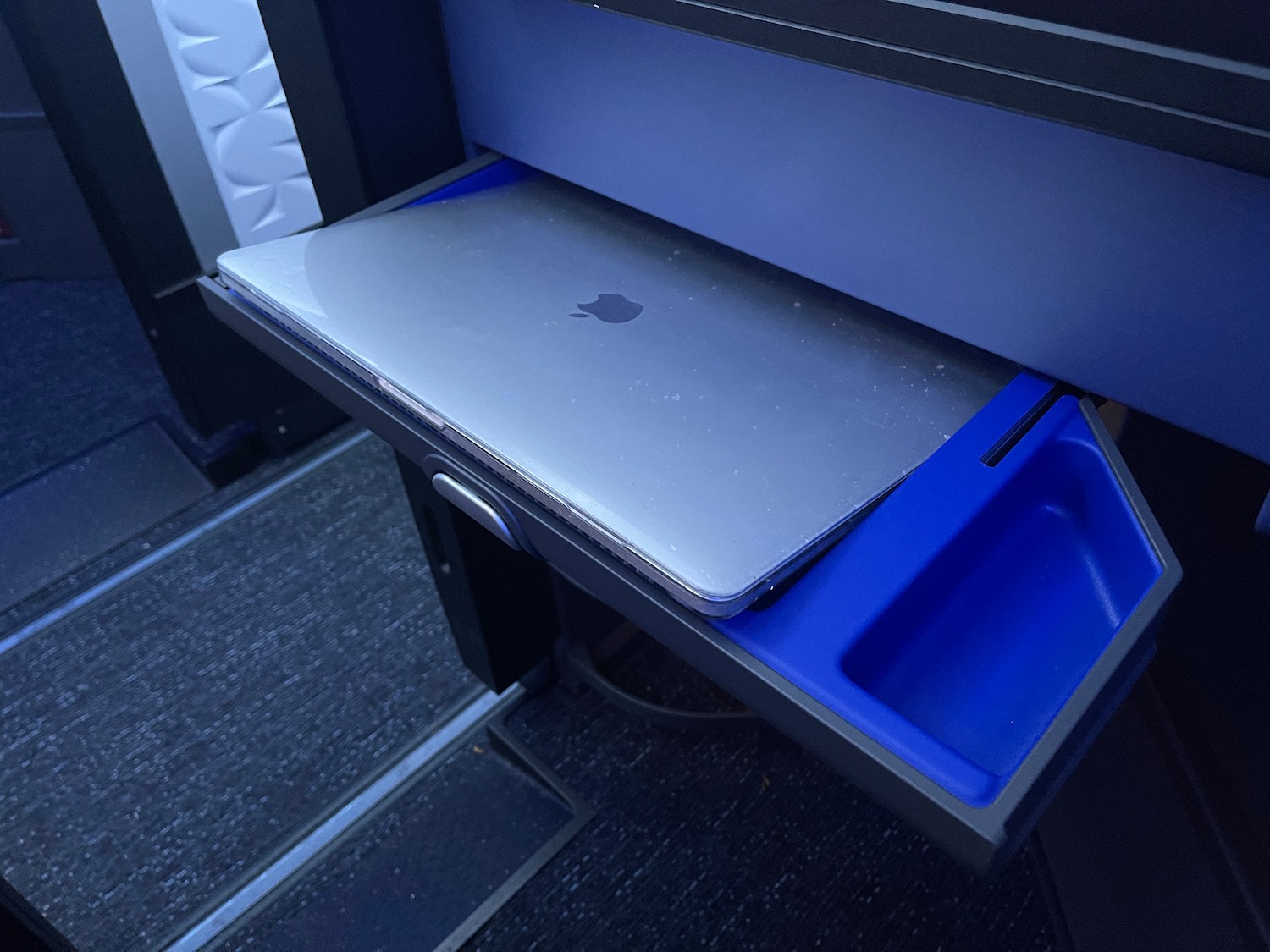 a laptop in a drawer