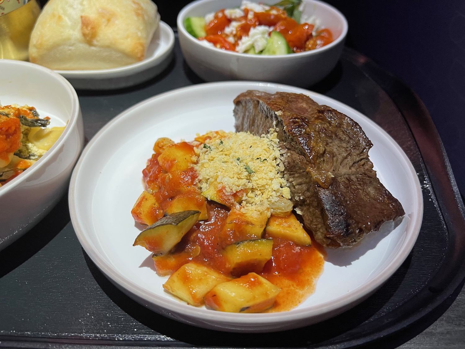 a plate of food on a table