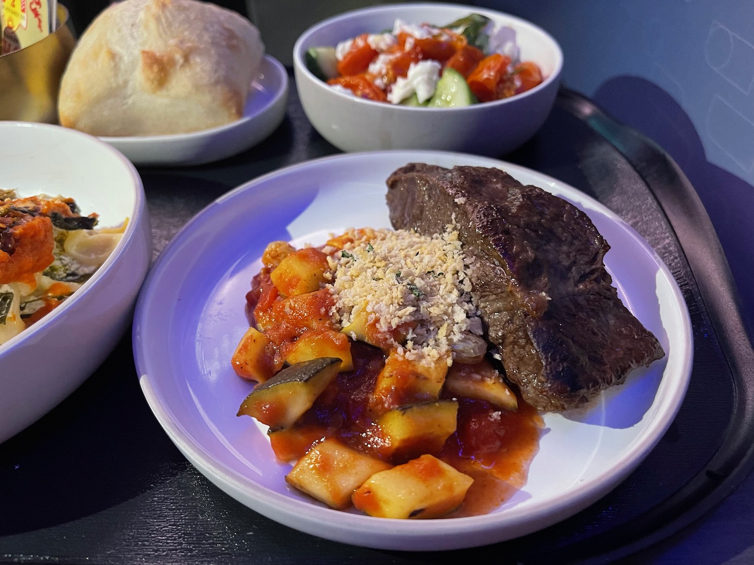 a plate of food on a table