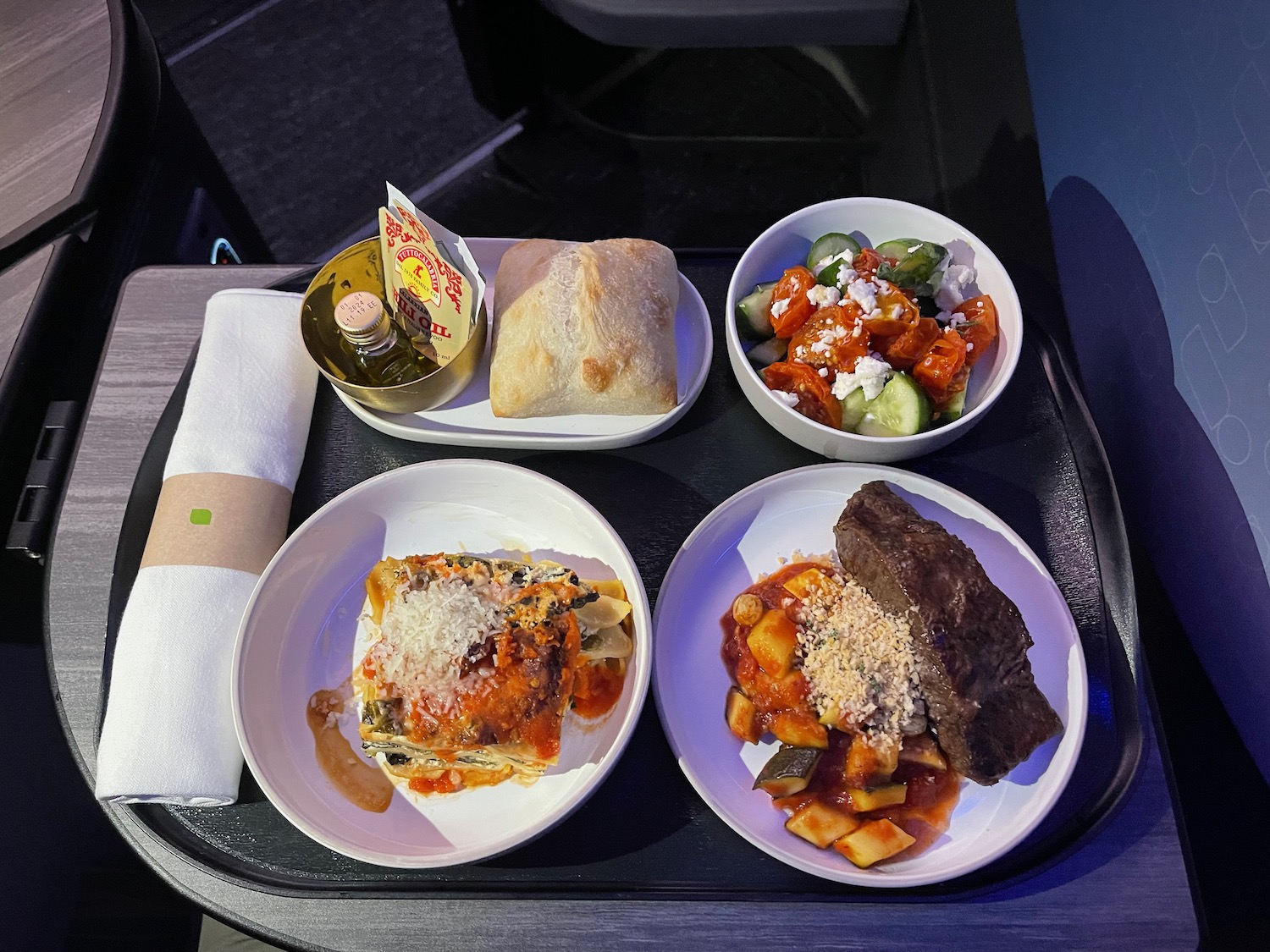 a tray of food on a table