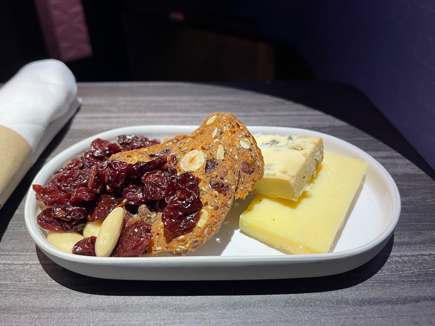 a plate of food on a table