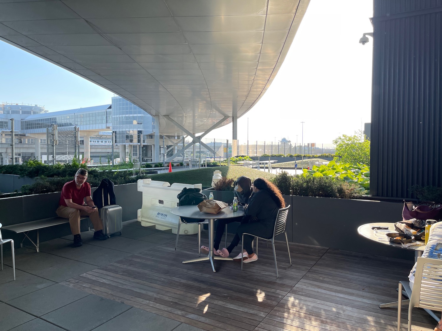 a group of people sitting at a table