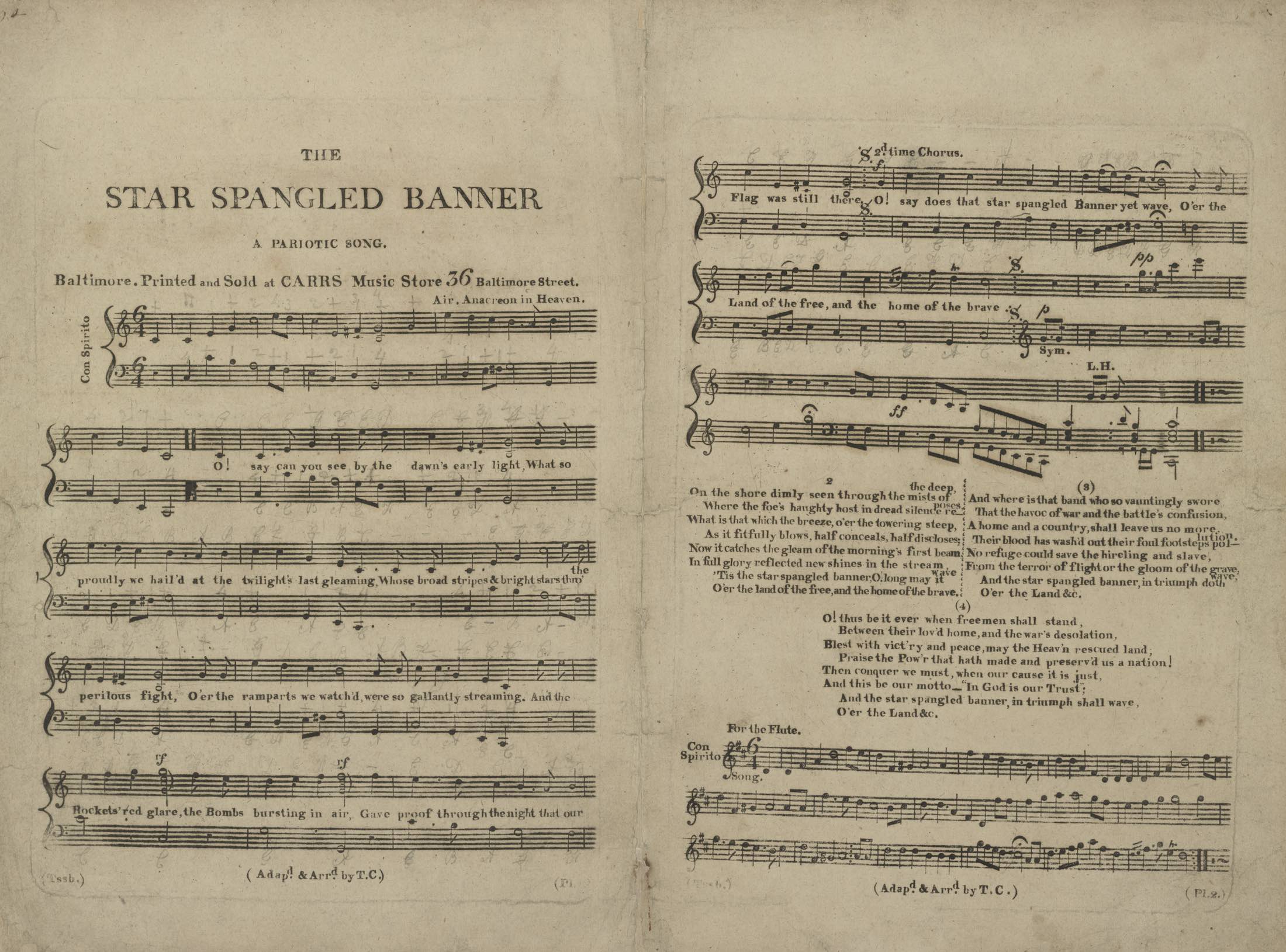 a sheet music with notes