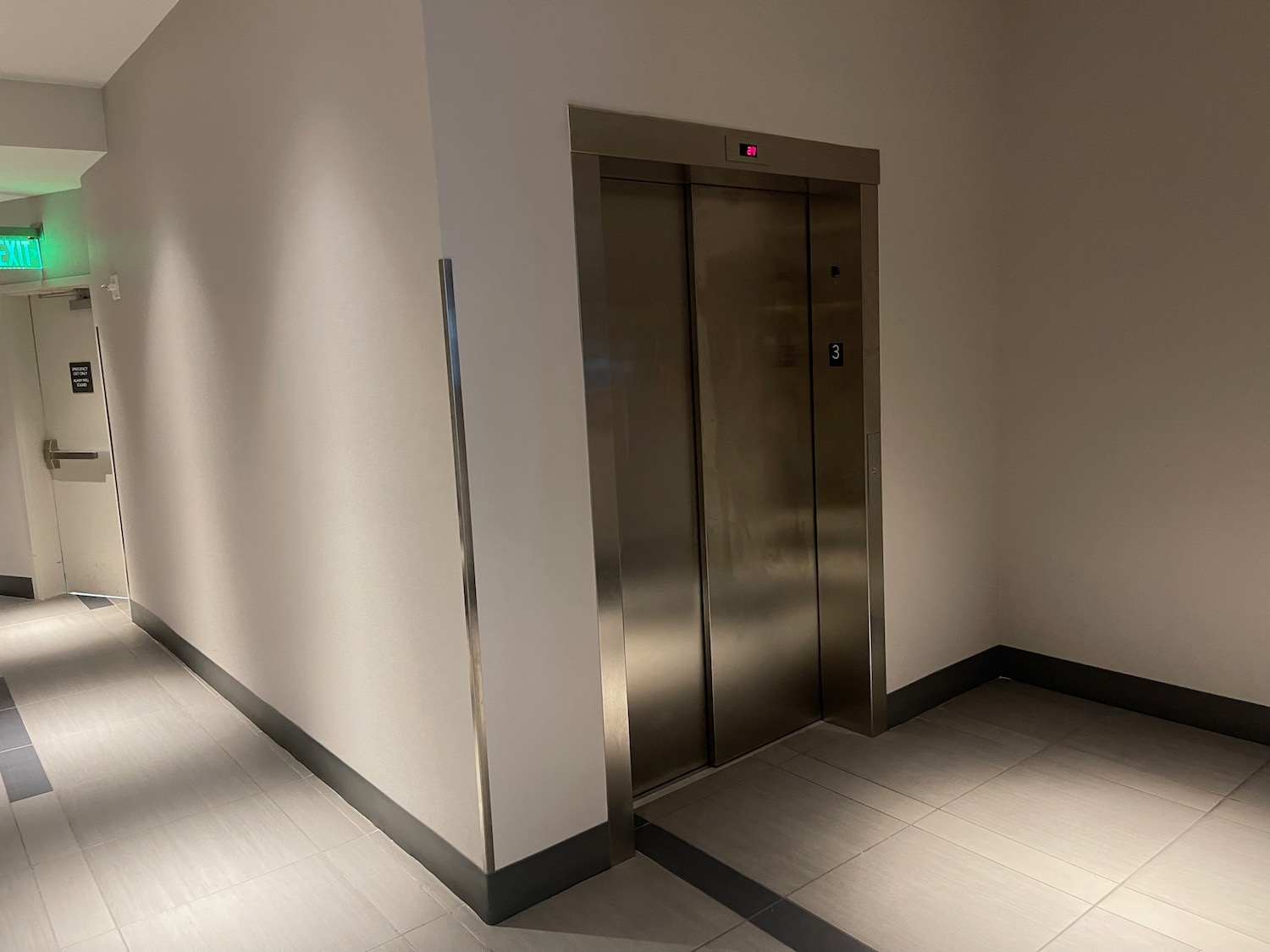 an elevator doors in a hallway