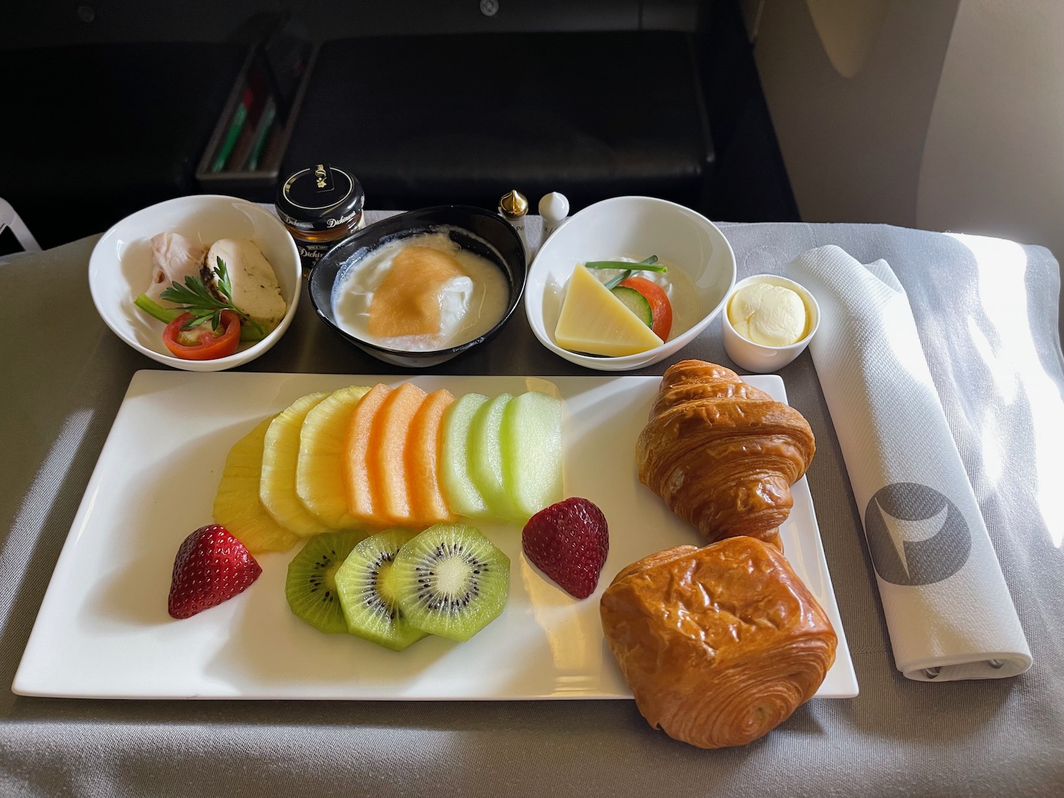 a plate of food on a table