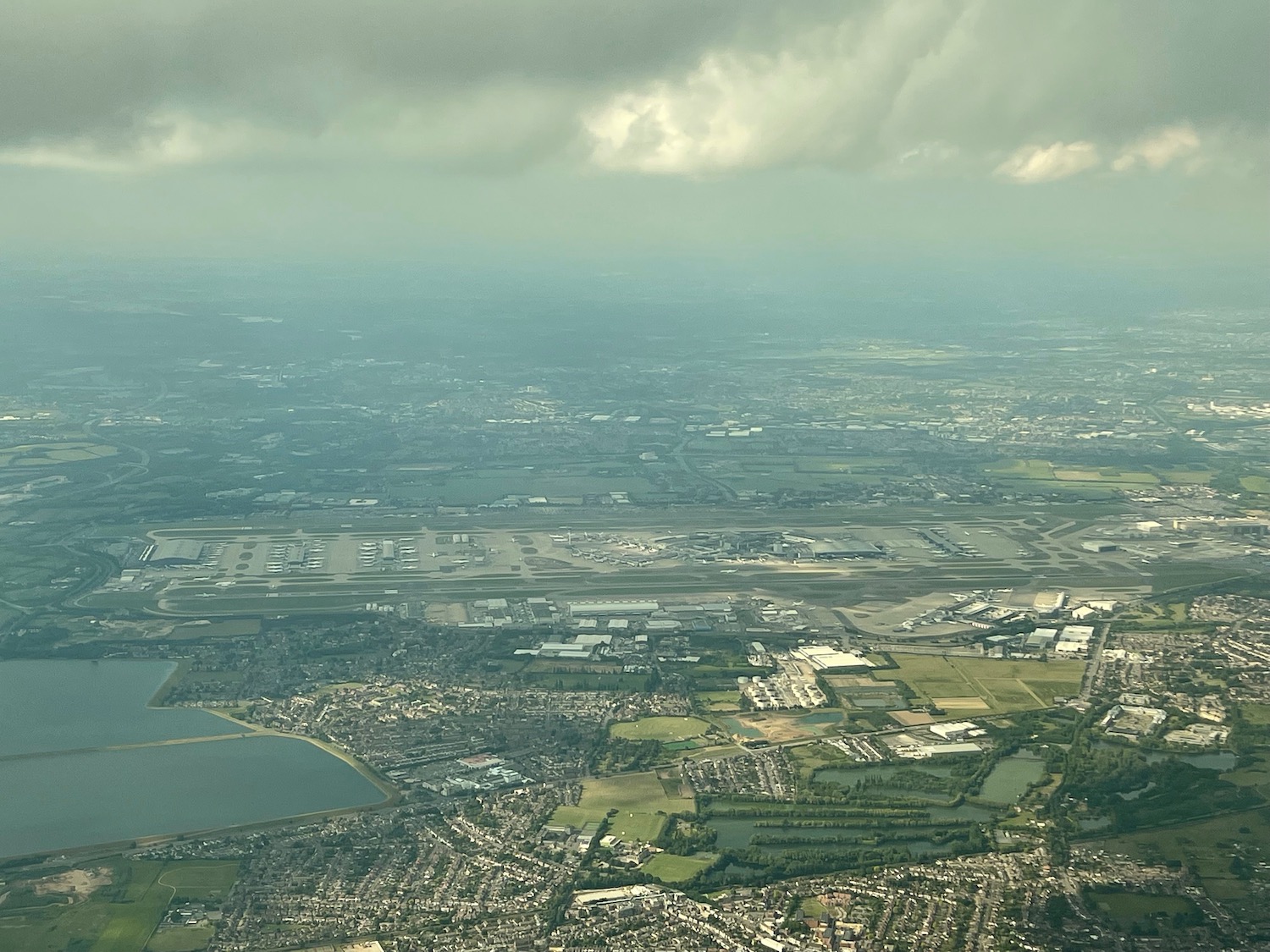 an aerial view of a city