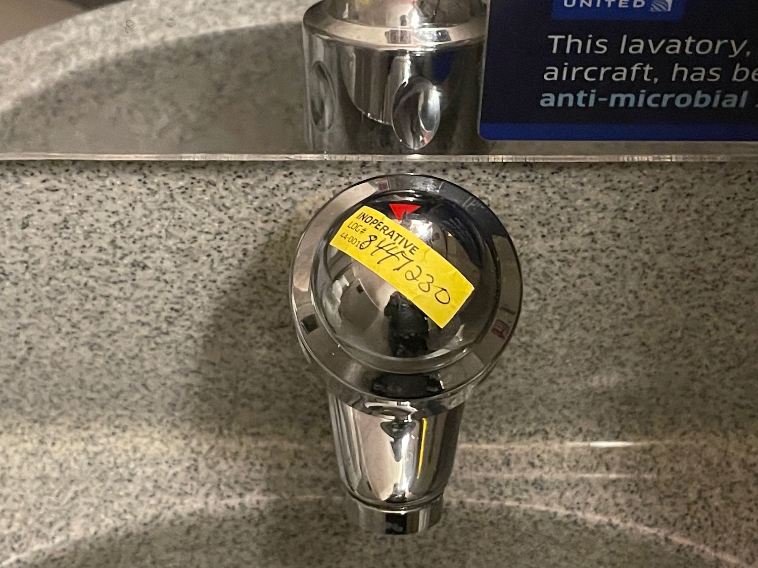 a faucet with a price tag