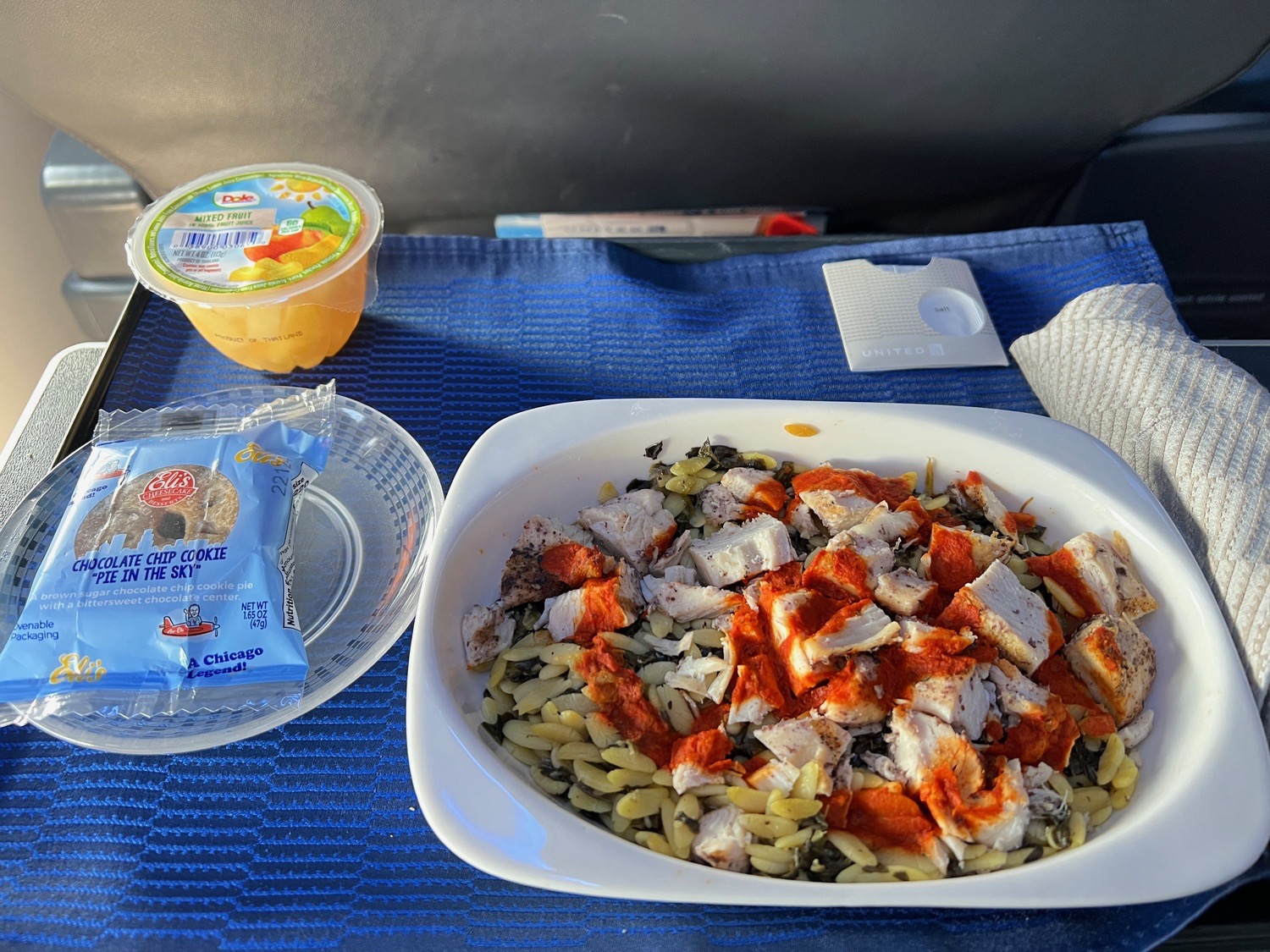 a plate of food on a table