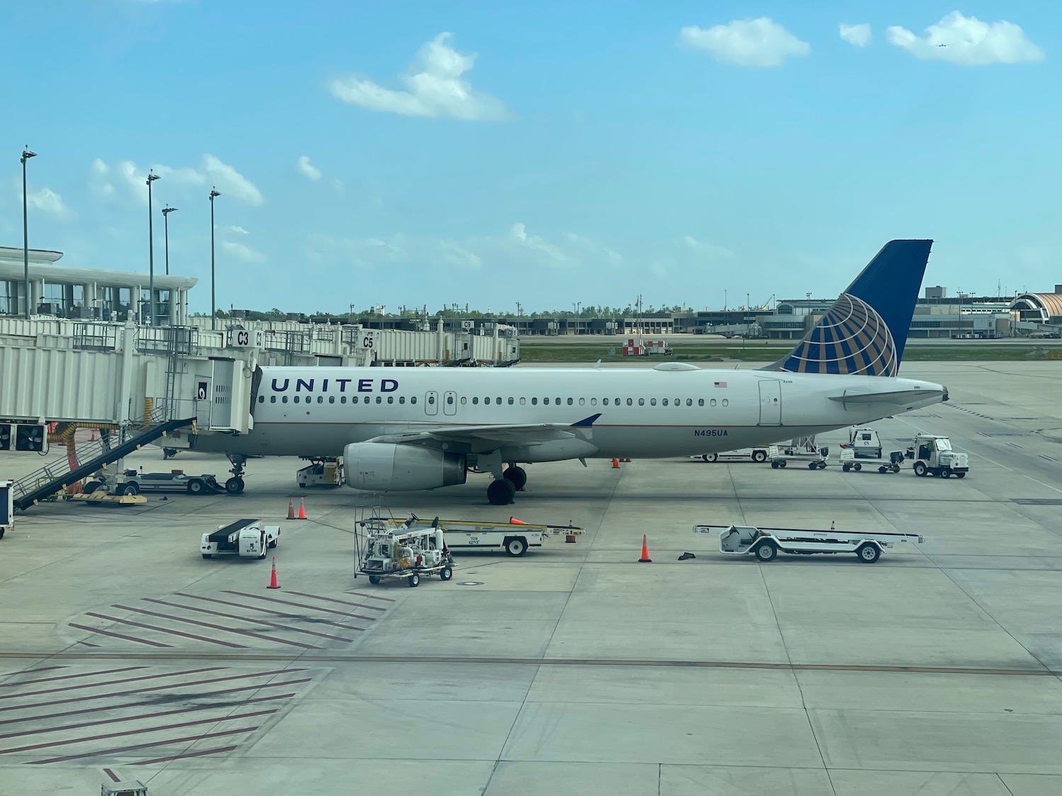 a plane at an airport