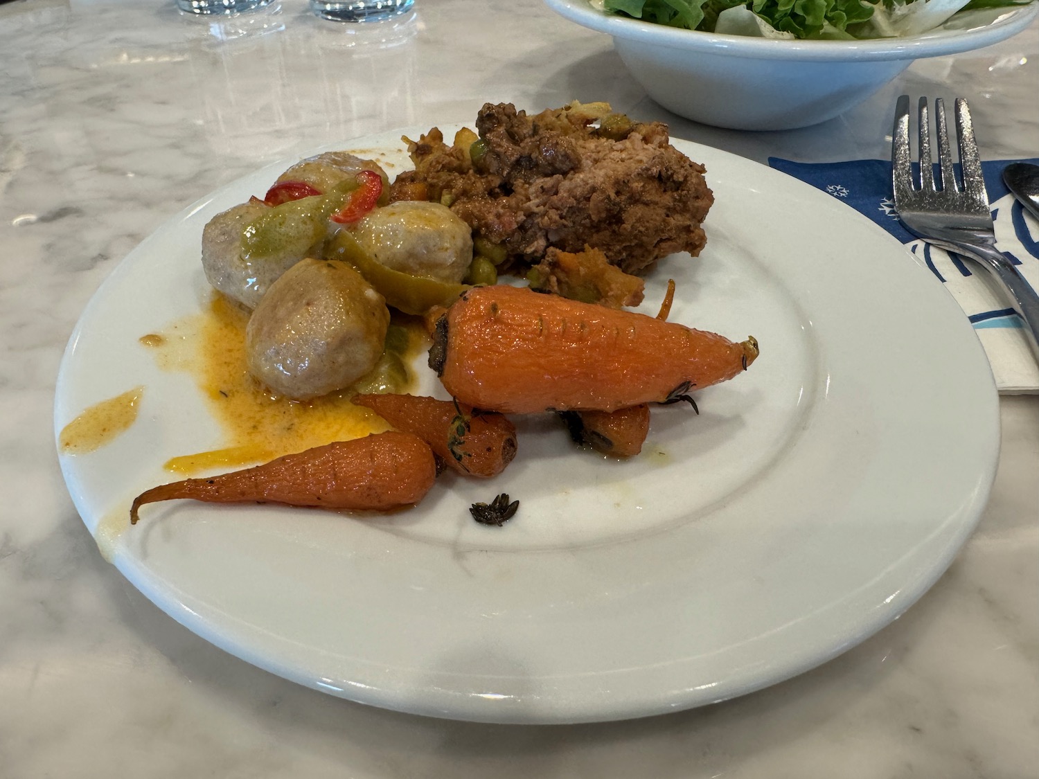 a plate of food on a table