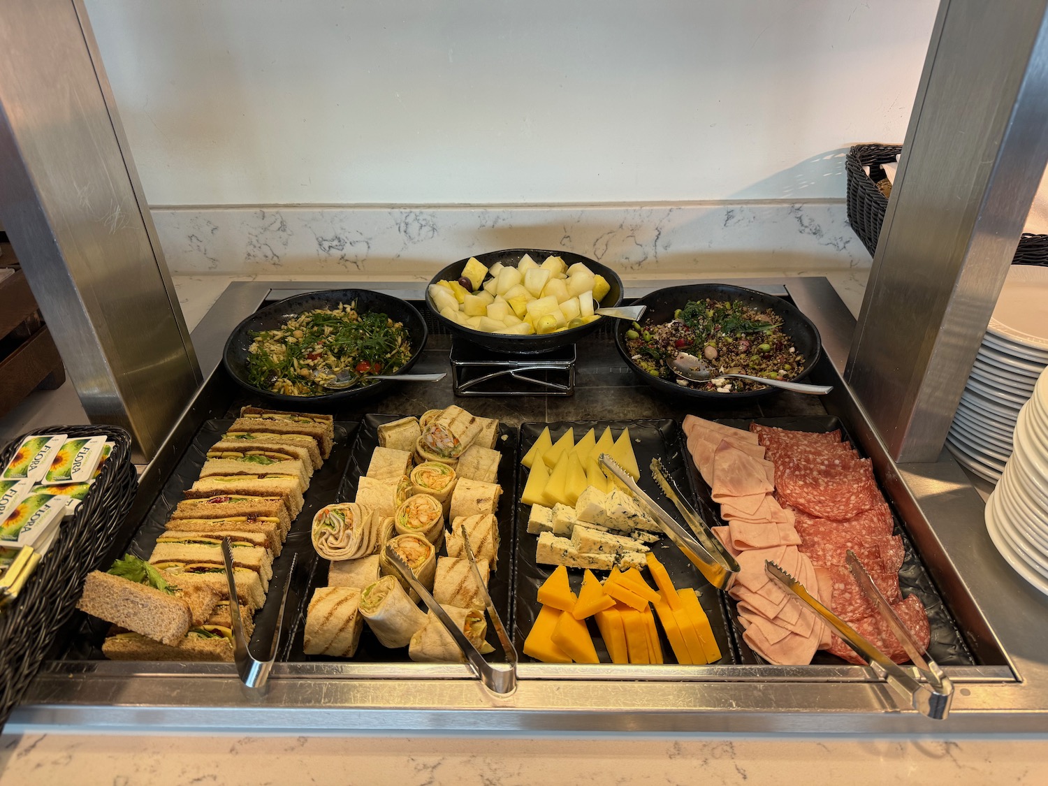 a tray of food on a counter
