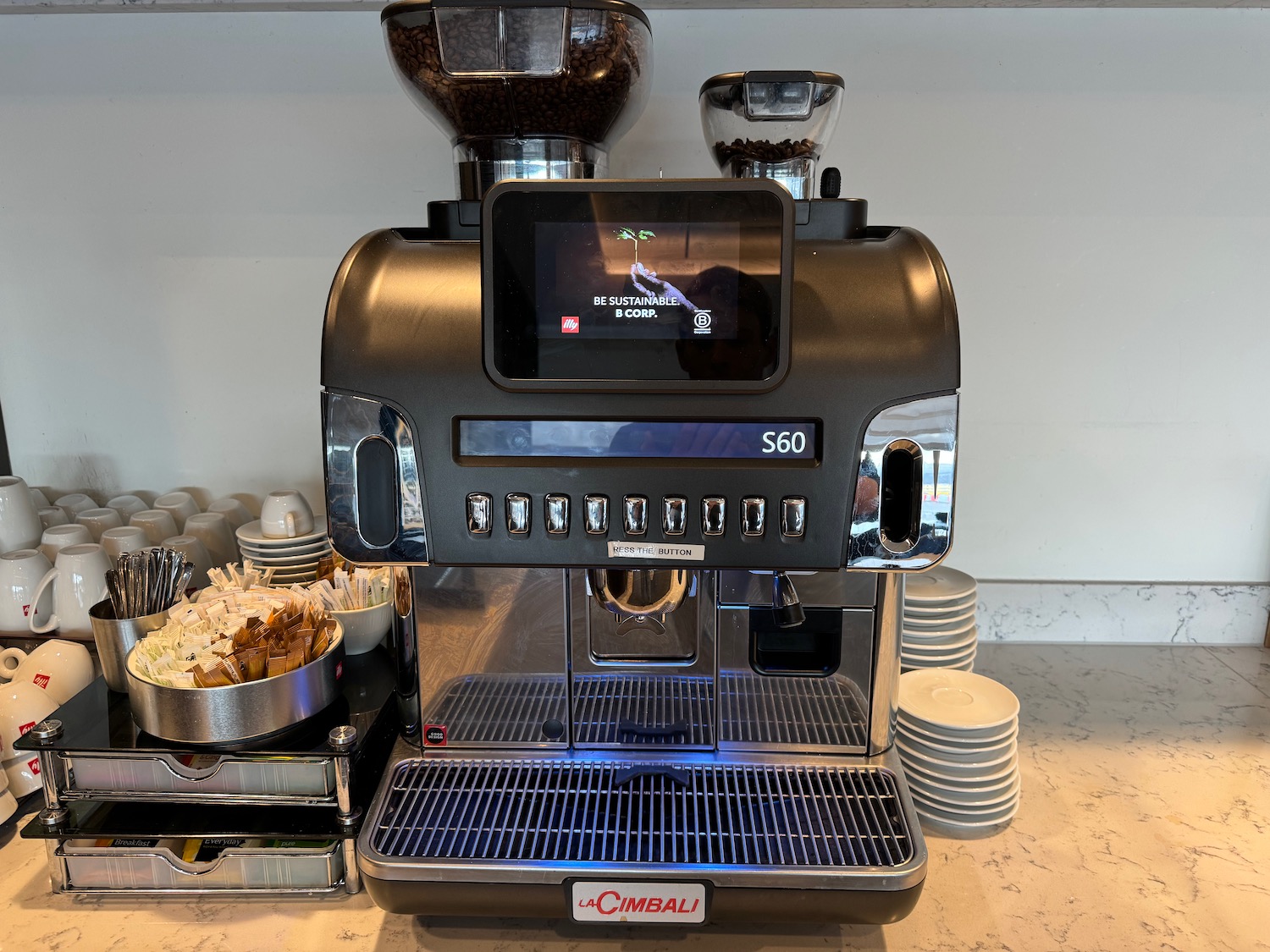 a coffee machine on a counter