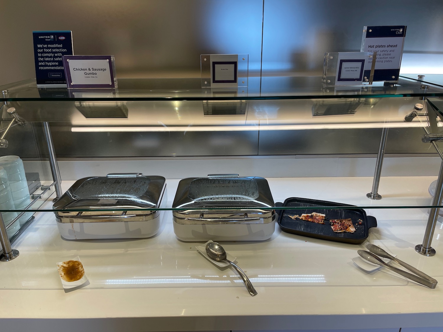 a food in a glass case