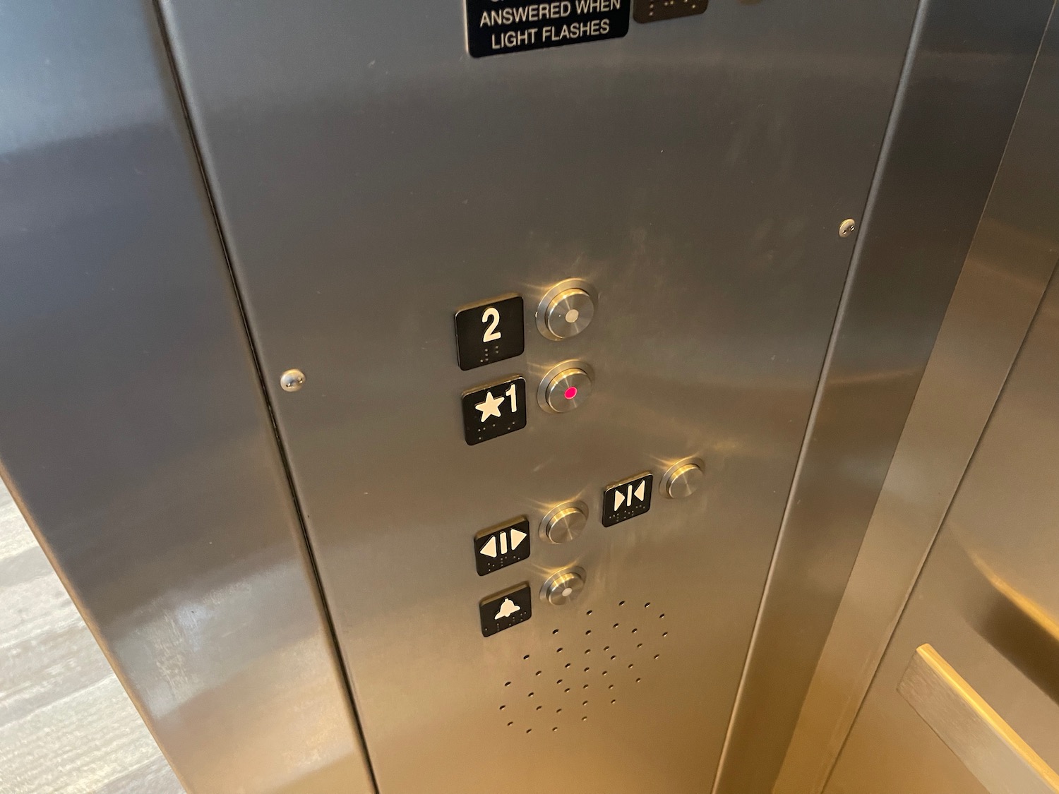 a close up of a elevator panel