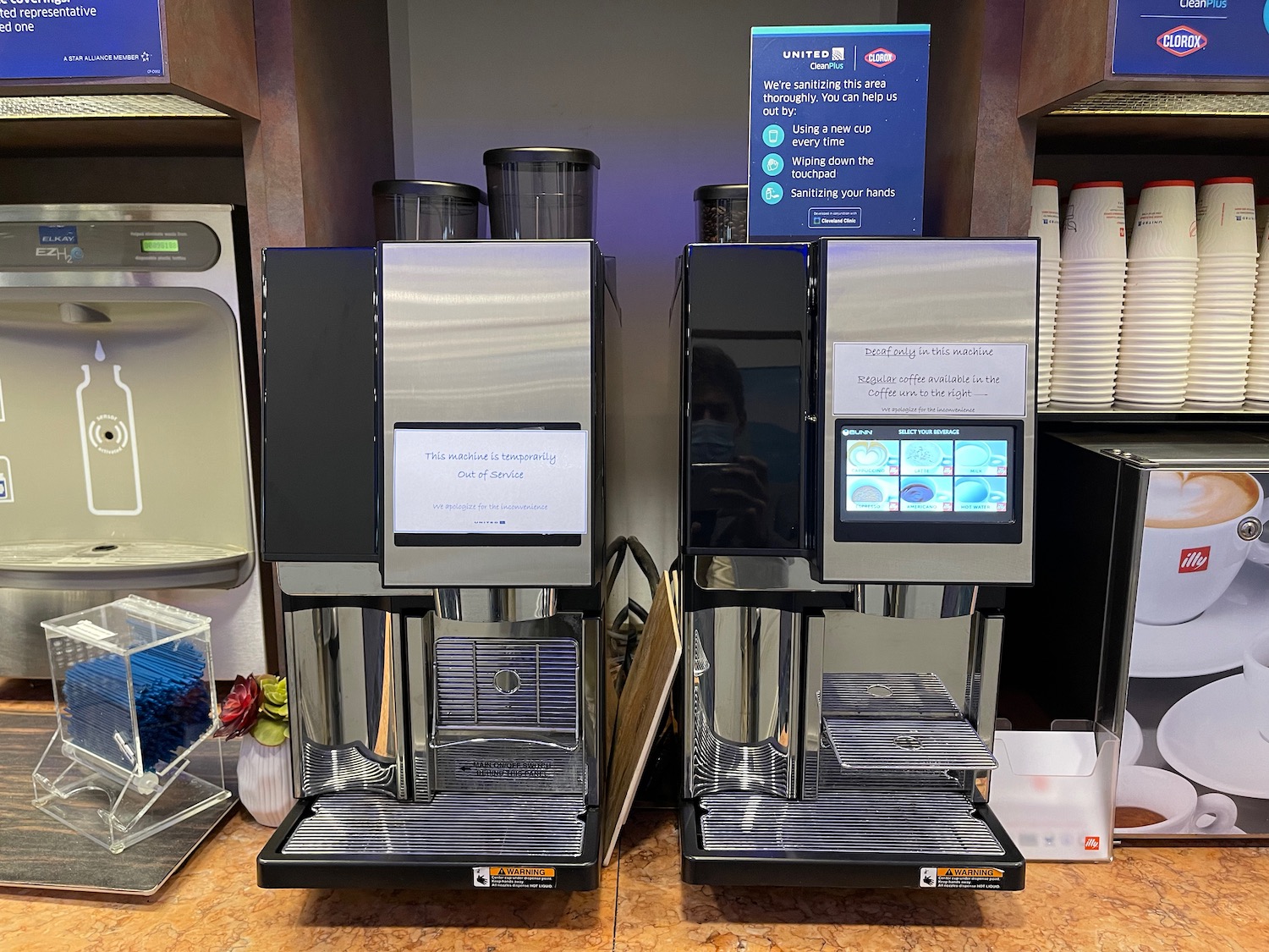 a two coffee machines in a store