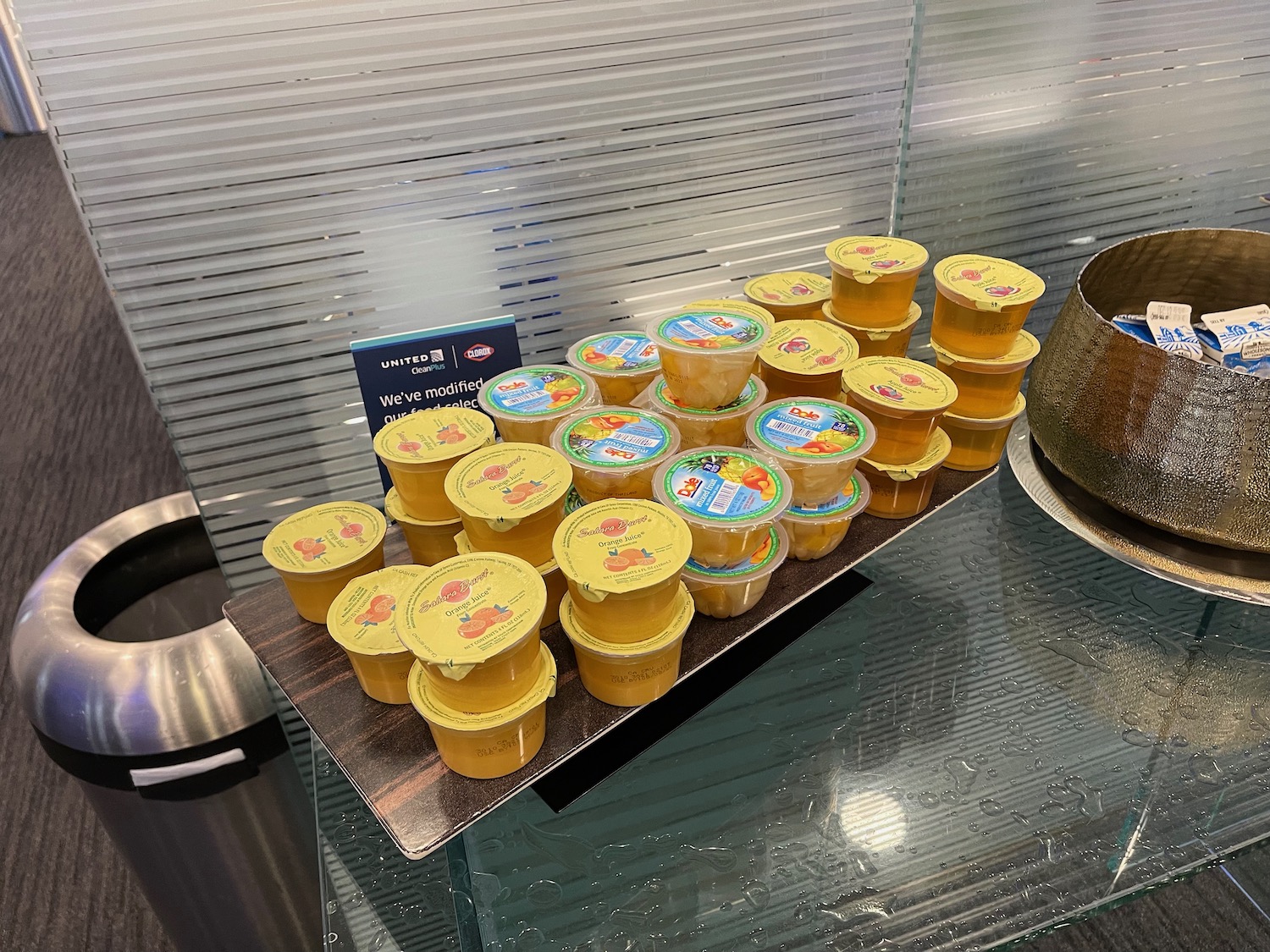 a group of small containers of food on a table