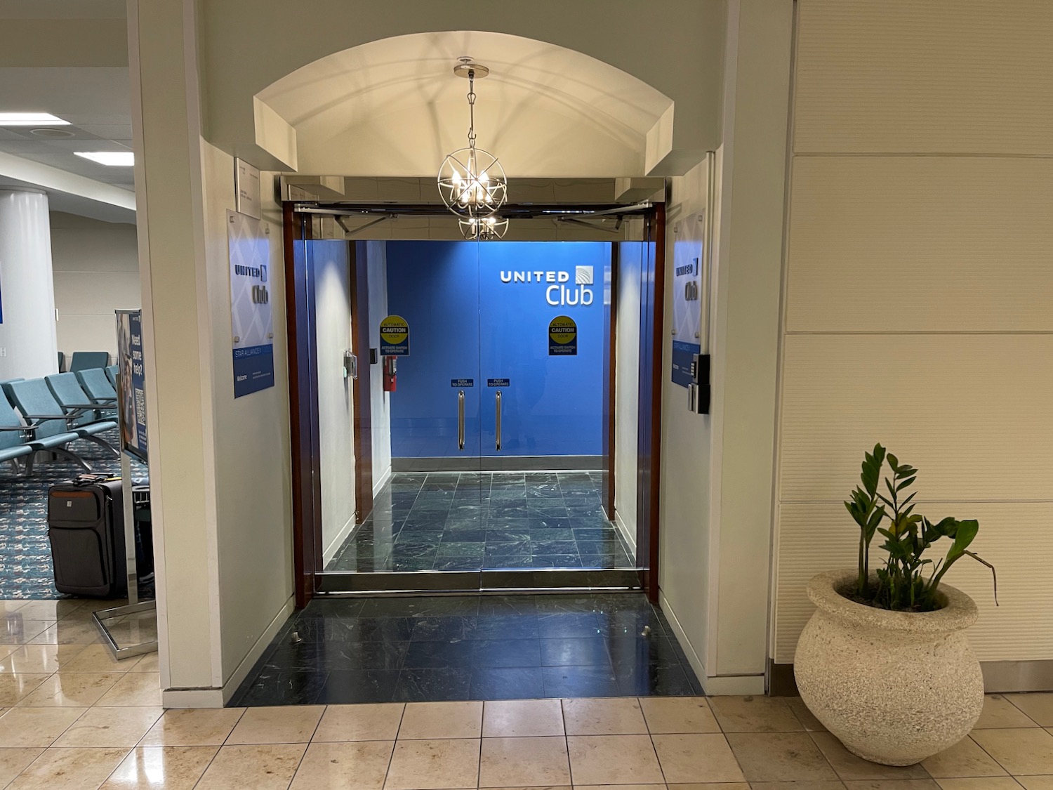 a blue doors in a building