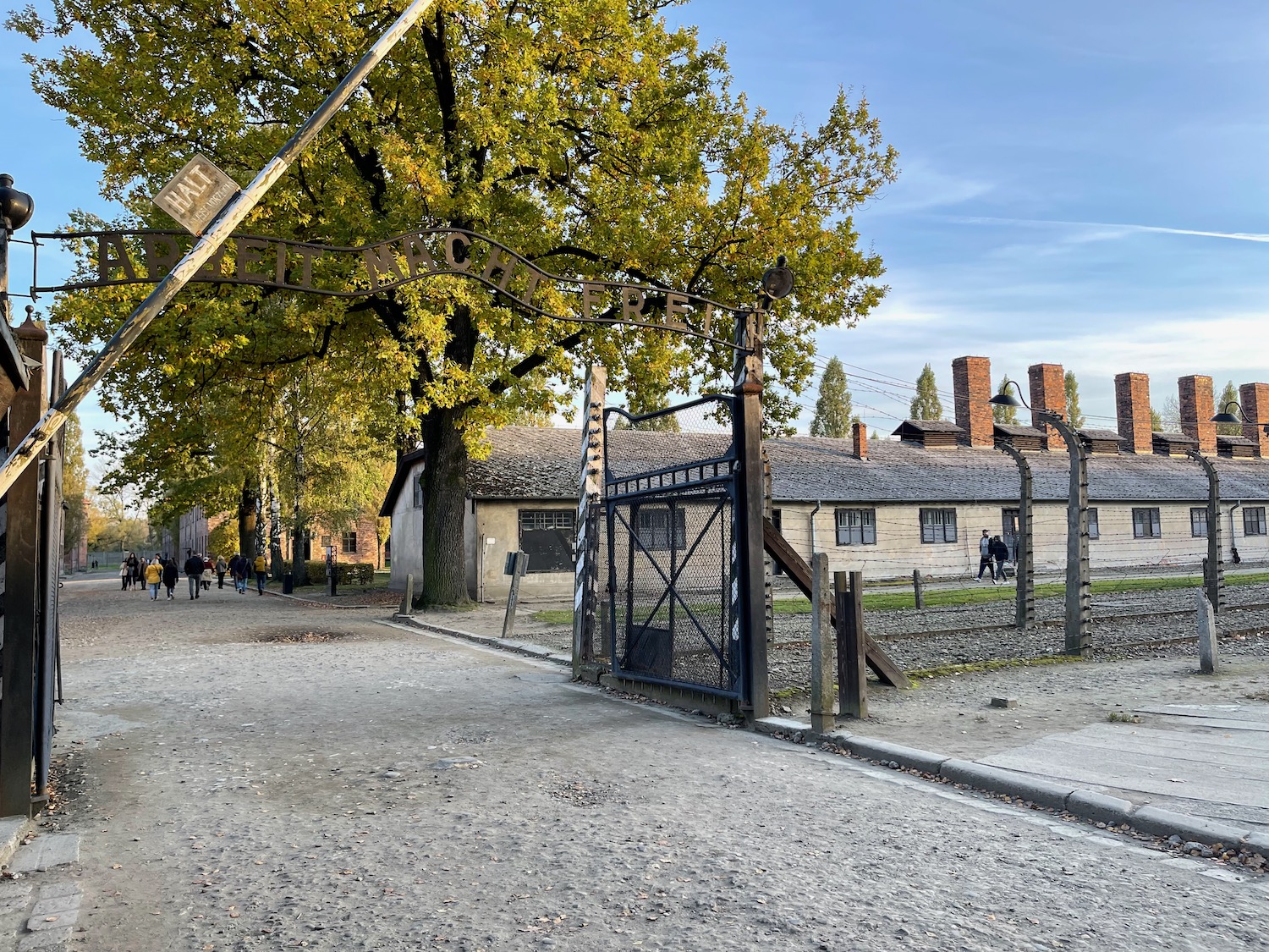 a gate to a building