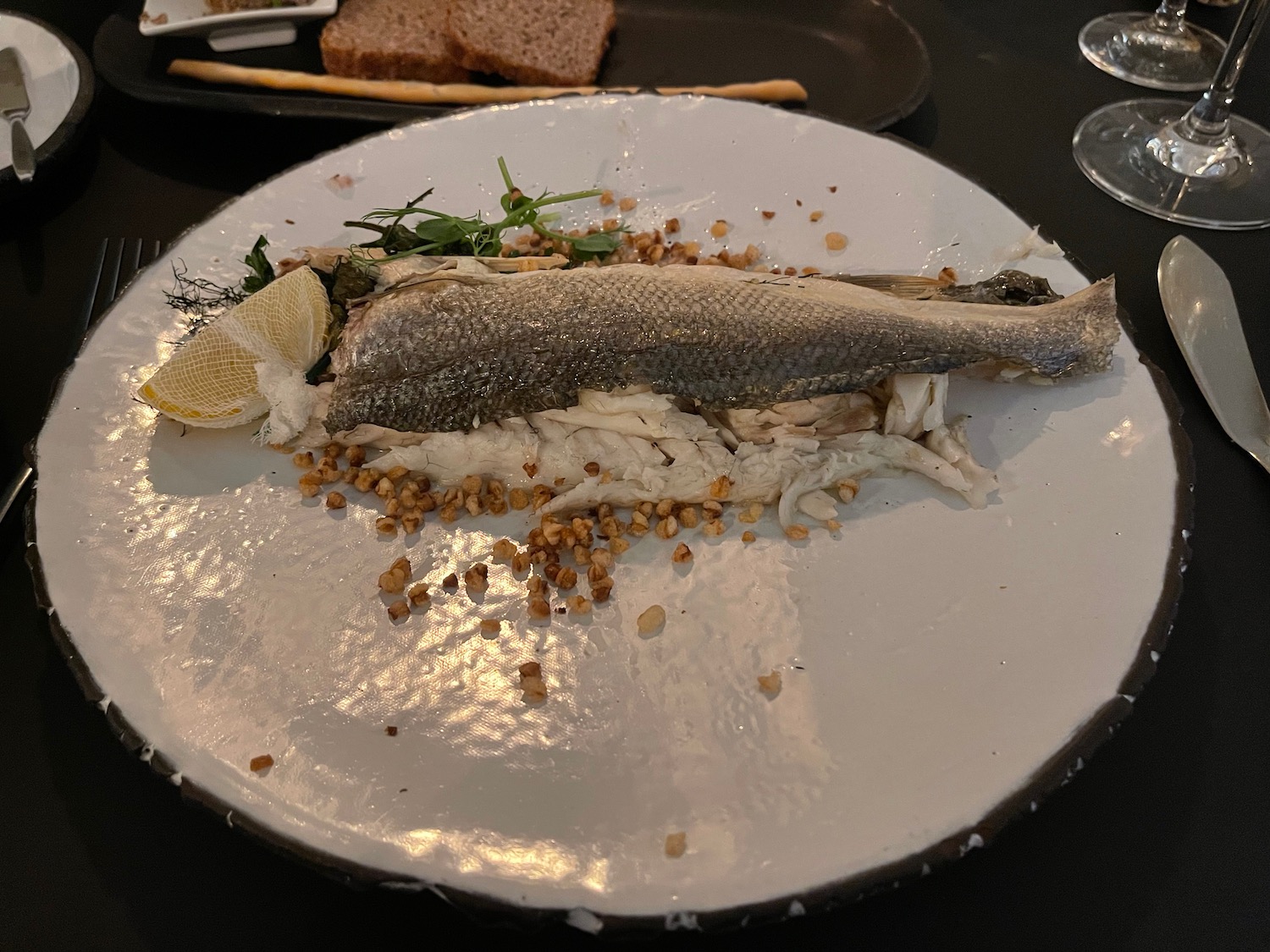 a fish on a plate