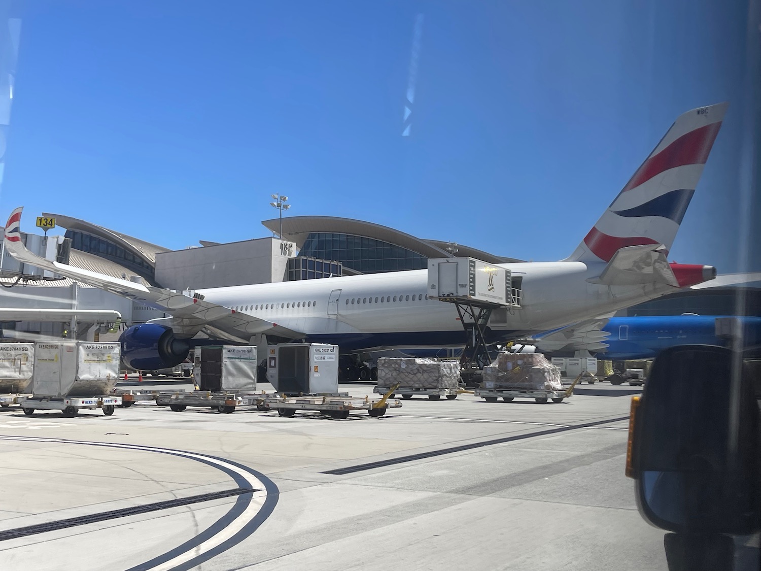 a plane parked at an airport